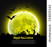 Happy Halloween message design background, vector illustration