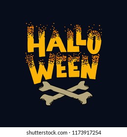 Happy Halloween message design background.