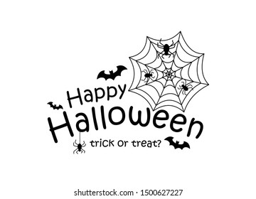 Happy Halloween message design background, vector illustration