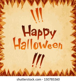 Happy Halloween message design background, vector illustration