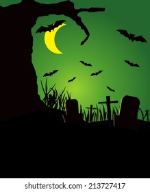 Happy Halloween message design background, vector 