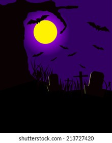 Happy Halloween message design background, vector 