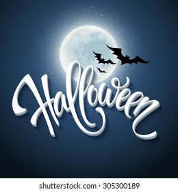 Happy Halloween message design background. Vector illustration EPS 10