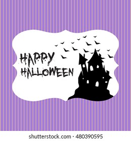 Happy Halloween message design background, vector illustration