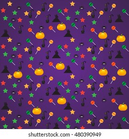 Happy Halloween message design background, vector illustration