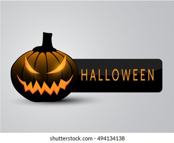 Happy Halloween message design background, vector illustration