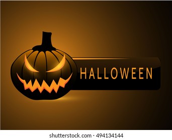 Happy Halloween message design background, vector illustration