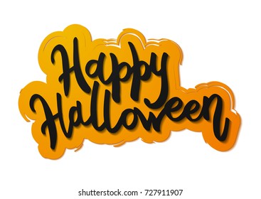 Happy Halloween message design background. Vector illustration EPS 10