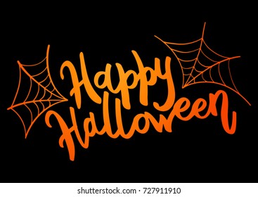 Happy Halloween message design background. Vector illustration EPS 10