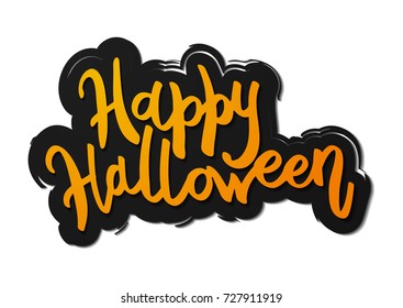 Happy Halloween message design background. Vector illustration EPS 10