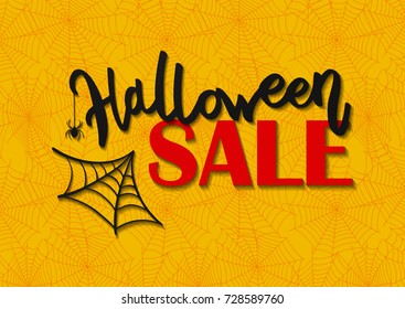 Happy Halloween message design background. Vector illustration EPS 10
