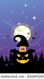 Happy Halloween message. Halloween Konpet for greeting cards, posters, banners, flyers and invitations, holiday background.
