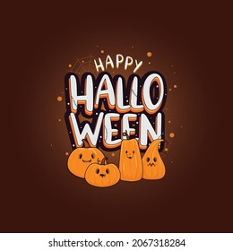 Happy Halloween modern vector design template