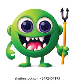 Happy Halloween Monster, Cute cartoon scary funny character suitable for halloween element design