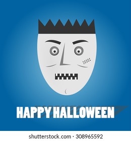Happy Halloween Monster Face poster
