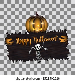 Happy Halloween. Nameplate, vector template for greeting cards, banner, greetings.
