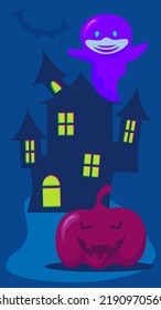 Happy Halloween night party background