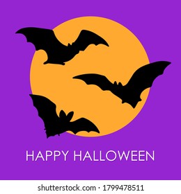 Happy halloween night party card template. Halloween art foe design halloween party invitation, children t-shirt print, wallpaper, greeting gift card etc. 
