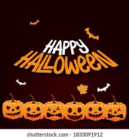 Happy Halloween night party greeting card