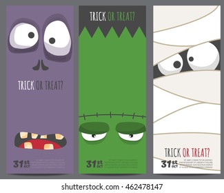 Happy halloween night party invitation card, banner or background. there are pumpkin, witch poision pot and ghost skull. vector illustration