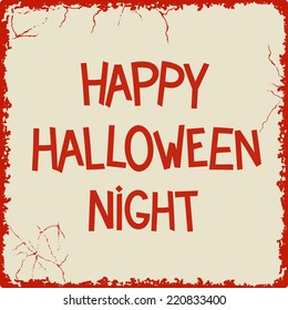 Happy Halloween Night retro lettering desigh. Vector eps 8