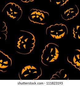 Happy halloween night seamless background. Vector illustration.