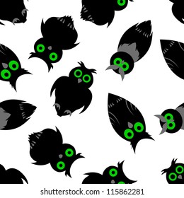 Happy halloween night seamless background. Vector illustration.
