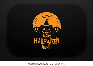 Happy Halloween Night Halloween T-shirt Design