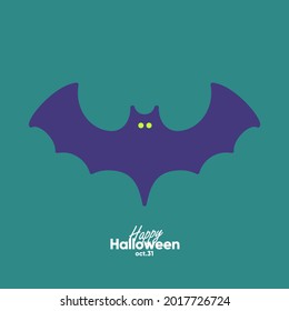 Happy Halloween. October 31. Simple, vector, flat illustration. Minimalist, geometric, background icon. Perfect for poster, media banner, cover or postcard.