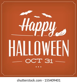 Happy Halloween October 31th / Typographic Template