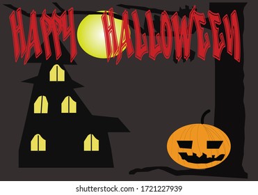  Happy Halloween on a black background