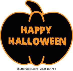 Feliz Halloween laranja e fundo Vetor preto