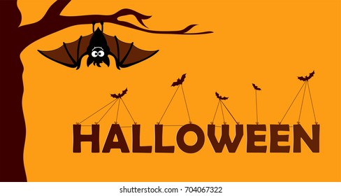 Happy halloween paper cut style. Concept of cemetery. Vector illustration.