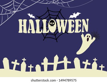 Happy Halloween Party Background Vector Illustration
