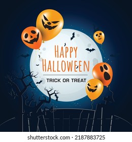 Happy halloween party background - Vector illustration