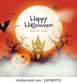 Happy halloween party background - Vector illustration