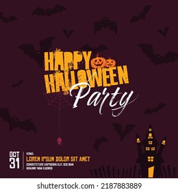 Happy halloween party background - Vector illustration