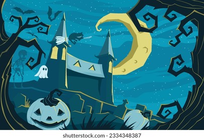 Happy Halloween Party Background Vector