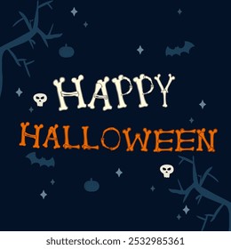 Happy Halloween Party Background. Vector Drawing
