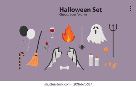 happy halloween party background wallpaper icon october template cartoon pattern pumpkin vector illustration holiday flyer web witch bat scary ghost card skull concept banner evil celebration cute