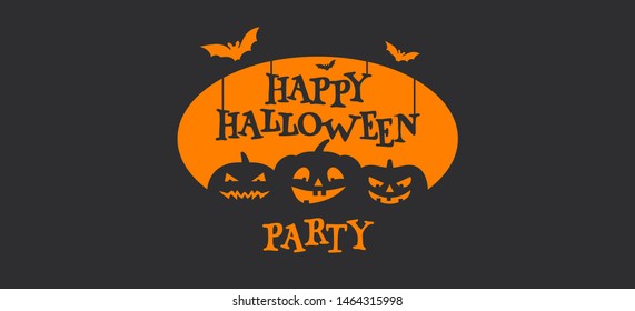 happy halloween party banner design