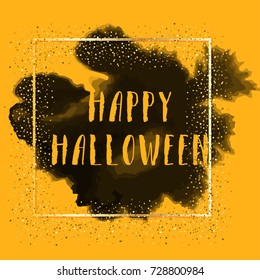 Happy Halloween Party Banner Template. Vector Holiday Sale flyer. Greeting Card for Halloween.