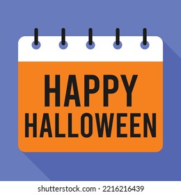 Happy Halloween Party Calendar With Text