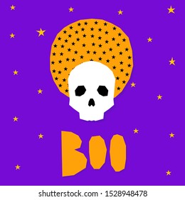 Happy halloween party card template. 