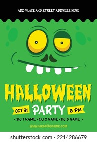 happy Halloween party celebration poster flyer or social media post design