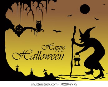 happy Halloween, Halloween party, cover, background vector template design