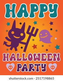 Happy Halloween party design. In this file, you will get an eps file(Vector file) with high resolution.