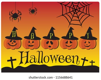 Happy halloween party design vector