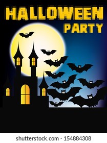 Happy Halloween party design. Vector illustration