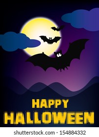 Happy Halloween party design. Vector illustration